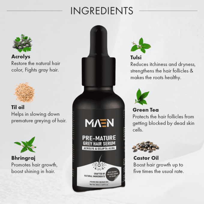 MAEN Pre Mature Anti Grey Hair Serum